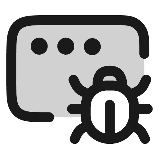 App window bug icon, line style, from andrsrxn/icons