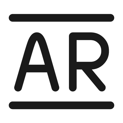 Ar icon, line style, from andrsrxn/icons