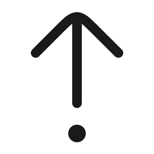 Arrow up dot icon, line style, from andrsrxn/icons