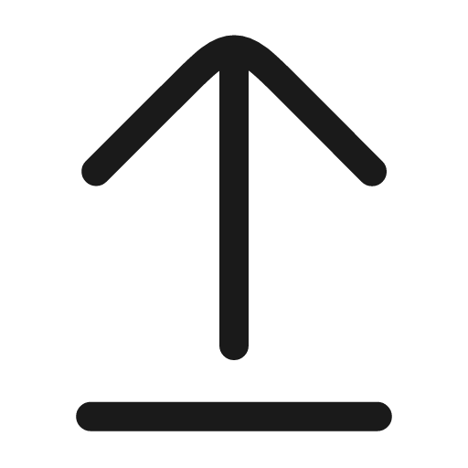 Arrow up from line icon, outline style, from andrsrxn/icons