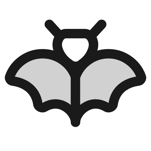 Bat icon, line style, from andrsrxn/icons