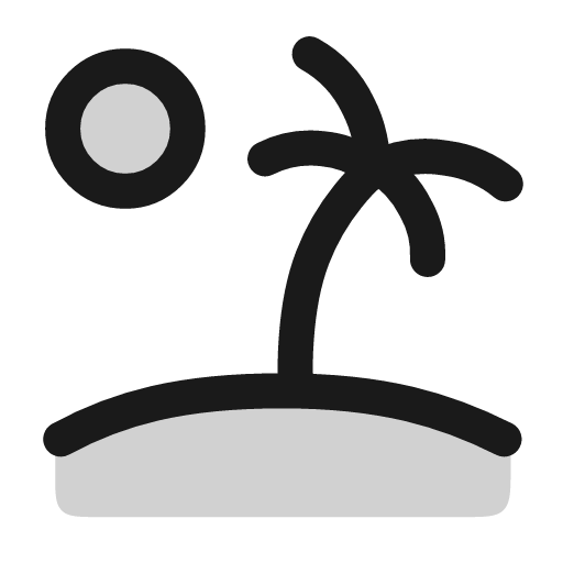 Beach icon, line style, from andrsrxn/icons