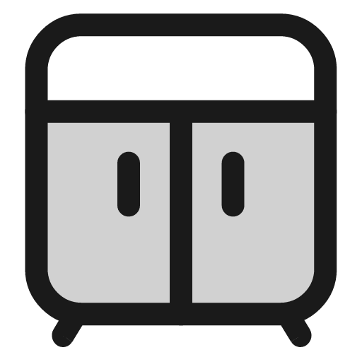 Bedside table icon, line style, from andrsrxn/icons