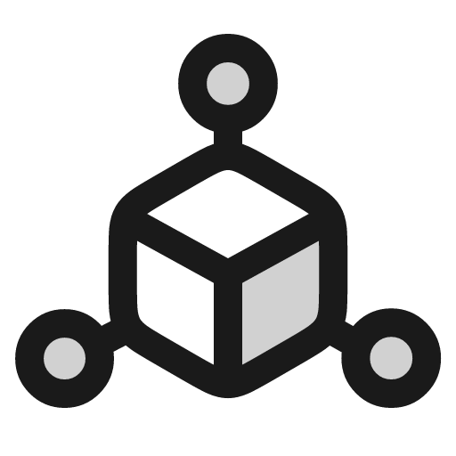 Blockchain icon, line style, from andrsrxn/icons