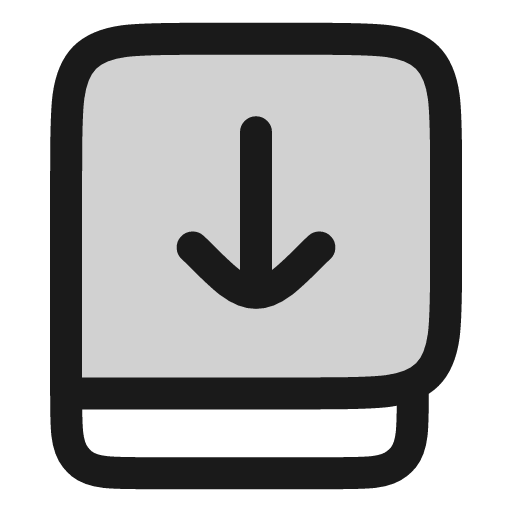 Book download icon, line style, from andrsrxn/icons