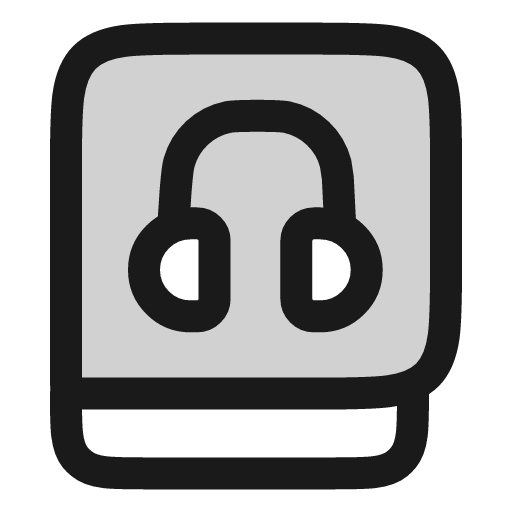 Book headphones icon, line style, from andrsrxn/icons