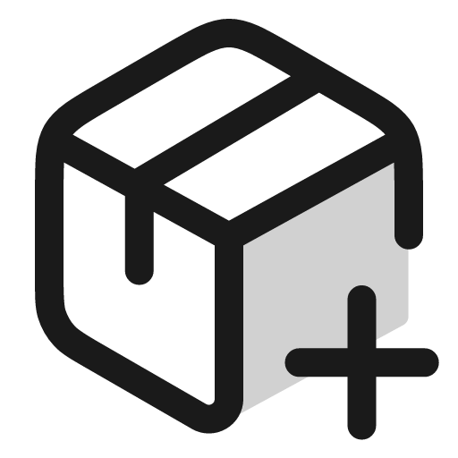 Box plus icon, line style, from andrsrxn/icons