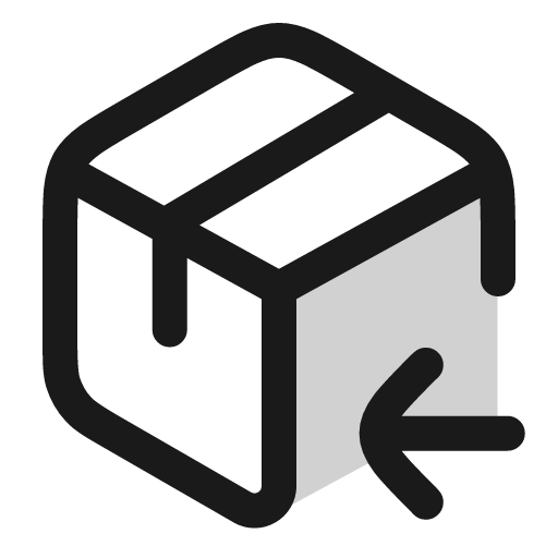 Box return icon, line style, from andrsrxn/icons