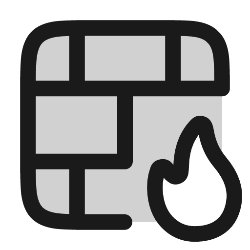 Bricks flame icon, line style, from andrsrxn/icons