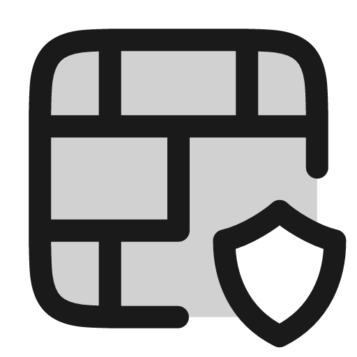 Bricks shield icon, line style, from andrsrxn/icons