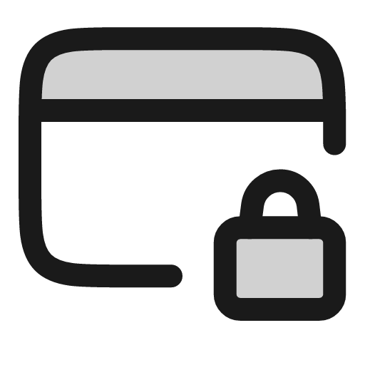 Browser lock icon, line style, from andrsrxn/icons