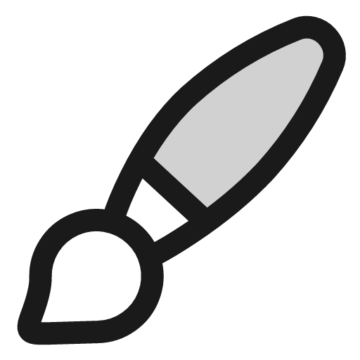 Brush icon, line style, from andrsrxn/icons