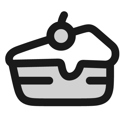 Cake slice icon, line style, from andrsrxn/icons