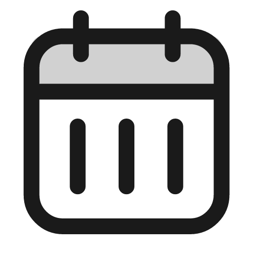 Calendar month icon, line style, from andrsrxn/icons