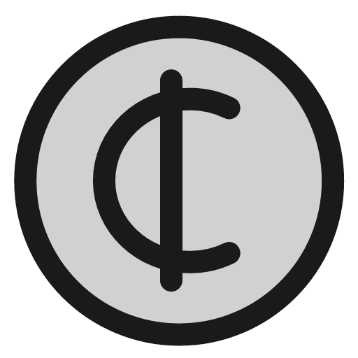 Cent circle icon, line style, from andrsrxn/icons