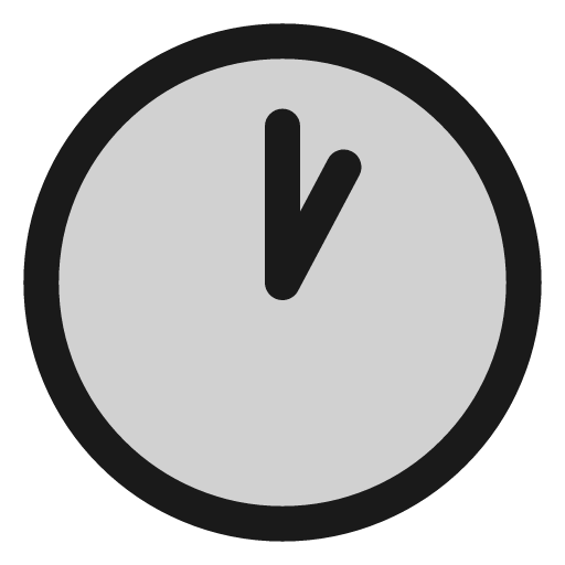 Clock hour one icon, line style, from andrsrxn/icons