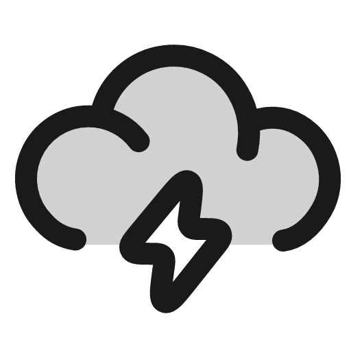 Cloud lightning icon, line style, from andrsrxn/icons