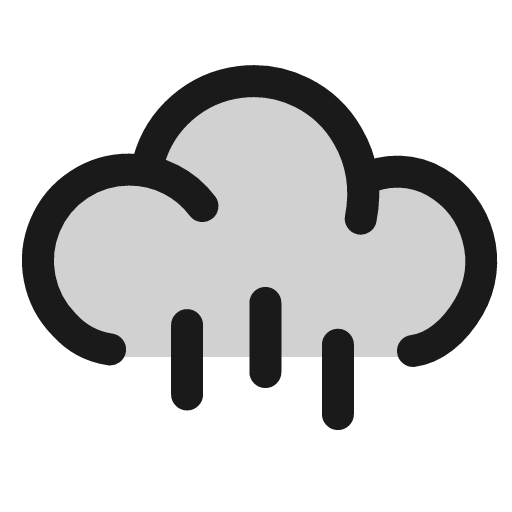 Cloud rain icon, line style, from andrsrxn/icons