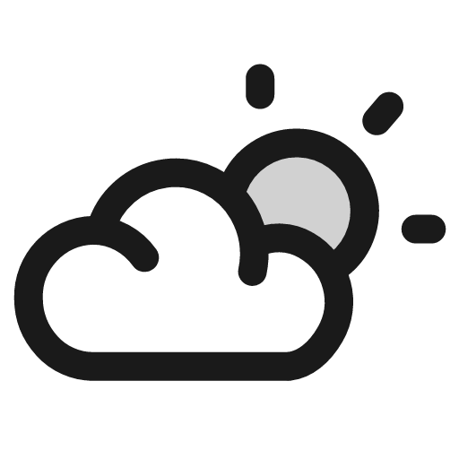 Cloud sun icon, line style, from andrsrxn/icons