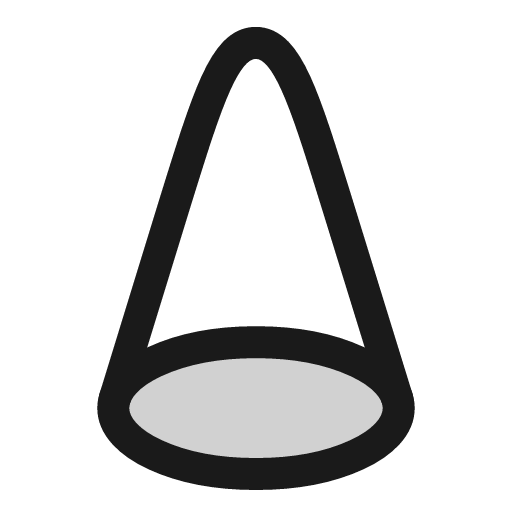 Cone icon, line style, from andrsrxn/icons