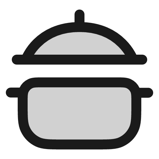 Cooking pot icon, line style, from andrsrxn/icons