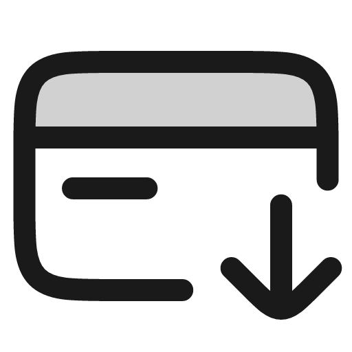 Credit card out icon, line style, from andrsrxn/icons