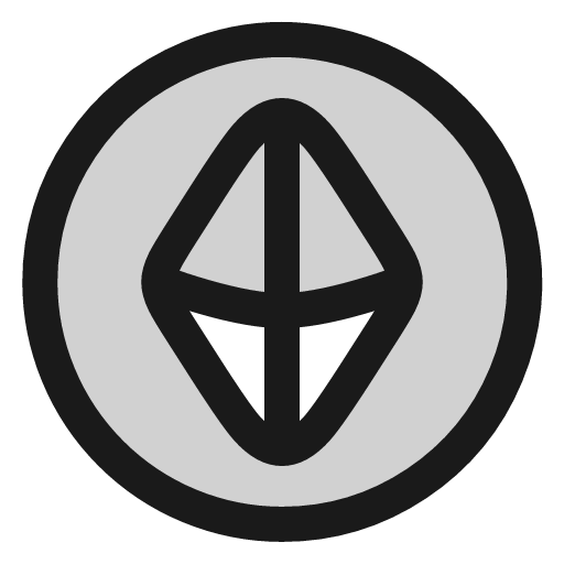 Currency eth circle icon, line style, from andrsrxn/icons