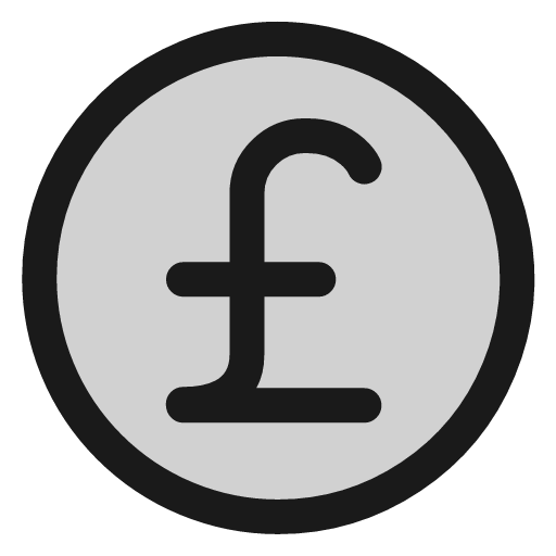 Currency gbp circle icon, line style, from andrsrxn/icons