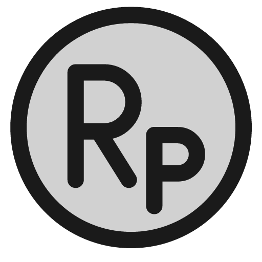 Currency idr circle icon, line style, from andrsrxn/icons