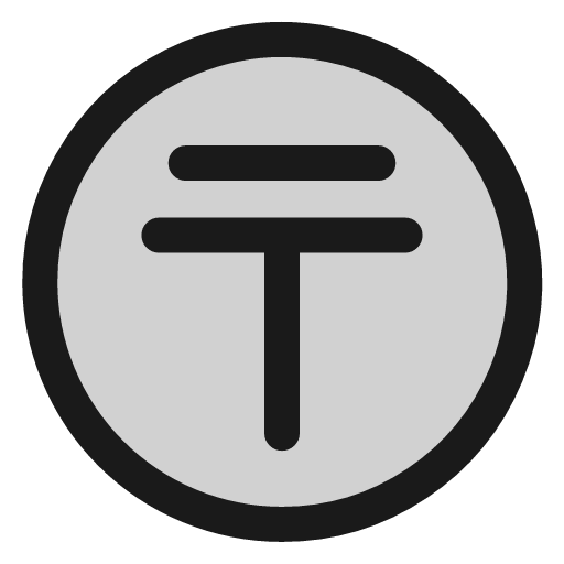 Currency kzt circle icon, line style, from andrsrxn/icons