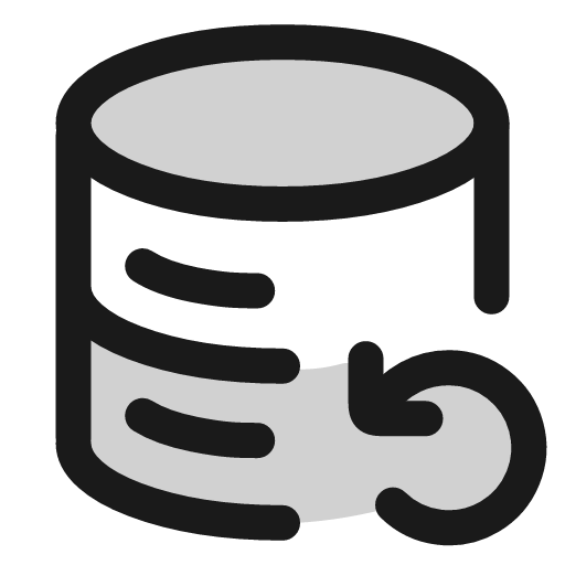 Database restore icon, line style, from andrsrxn/icons