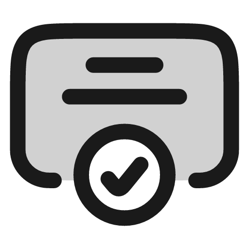 Diploma check badge icon, line style, from andrsrxn/icons