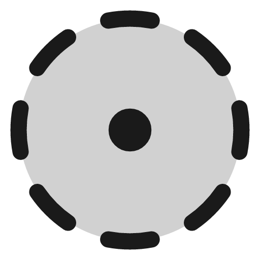 Dot circle dashed icon, line style, from andrsrxn/icons