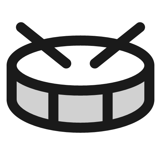 Drum icon, line style, from andrsrxn/icons