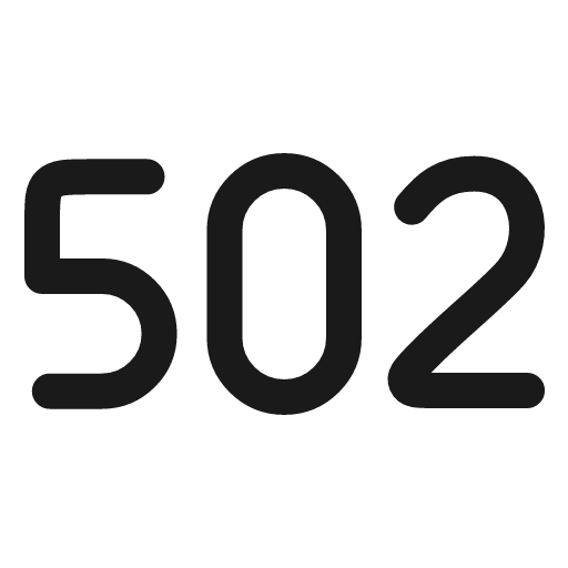 Error 502 icon, line style, from andrsrxn/icons