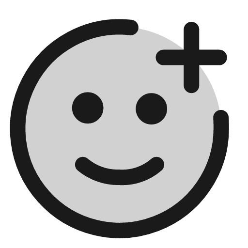 Face plus icon, line style, from andrsrxn/icons