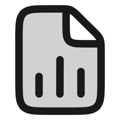 File analytics icon, line style, from andrsrxn/icons