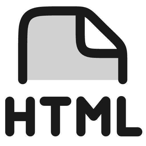 File html icon, line style, from andrsrxn/icons