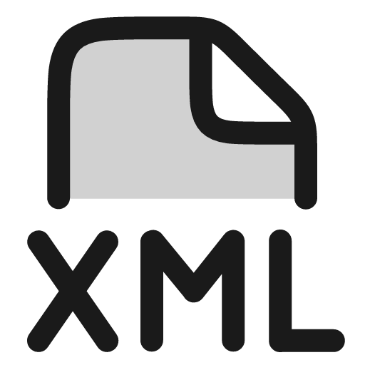 File xml icon, line style, from andrsrxn/icons