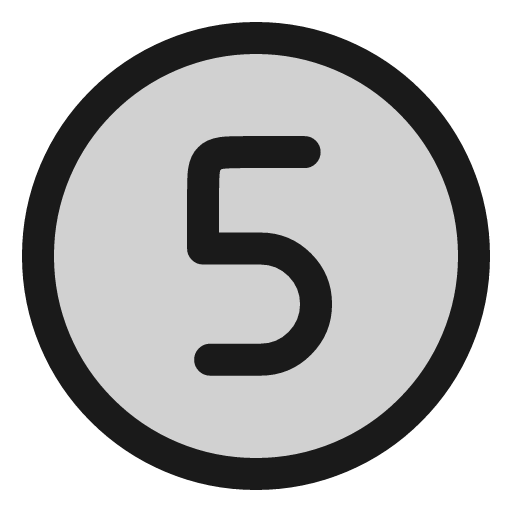 Five circle icon, line style, from andrsrxn/icons