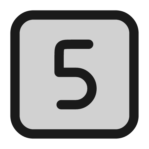 Five square icon, line style, from andrsrxn/icons
