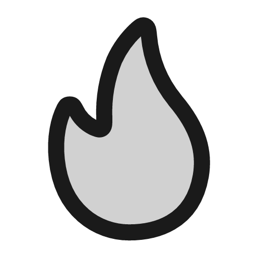 Flame icon, line style, from andrsrxn/icons