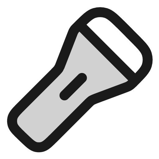 Flashlight icon, line style, from andrsrxn/icons