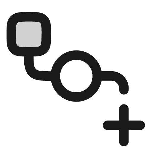 Flow plus icon, line style, from andrsrxn/icons
