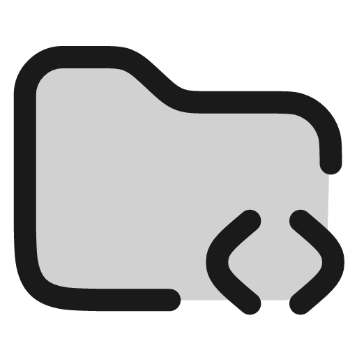 Folder code icon, line style, from andrsrxn/icons