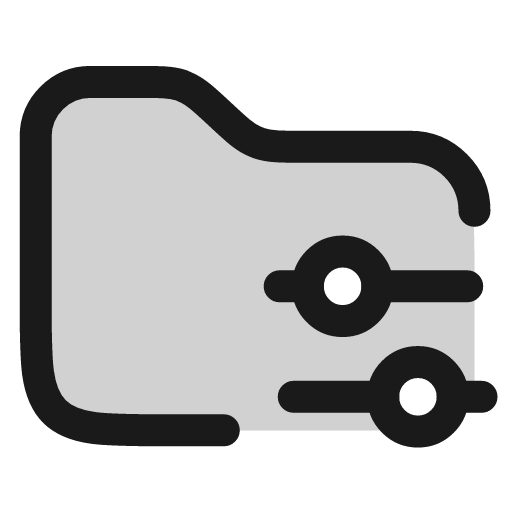 Folder controls icon, line style, from andrsrxn/icons