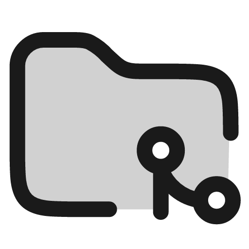 Folder git icon, line style, from andrsrxn/icons