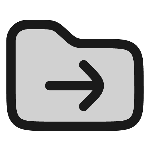 Folder move icon, line style, from andrsrxn/icons