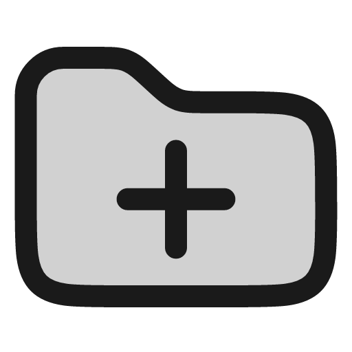 Folder plus icon, line style, from andrsrxn/icons