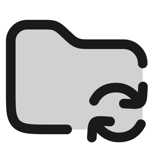 Folder refresh icon, line style, from andrsrxn/icons